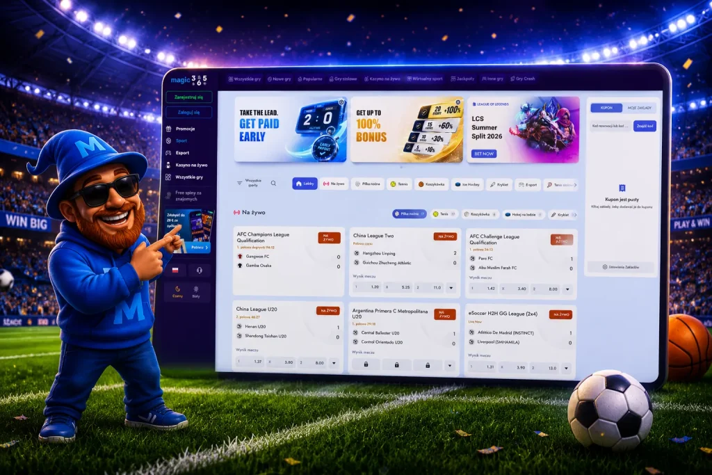 Sekcja bukmacherska i esport w Magic365